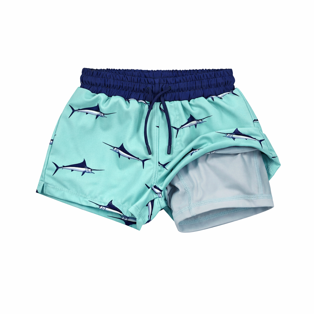Seabreeze Marlin Swim Set (Trunks + Hat)